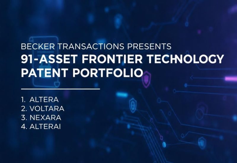 Becker Transactions Presents 91-Asset Frontier Technology Patent Portfolio