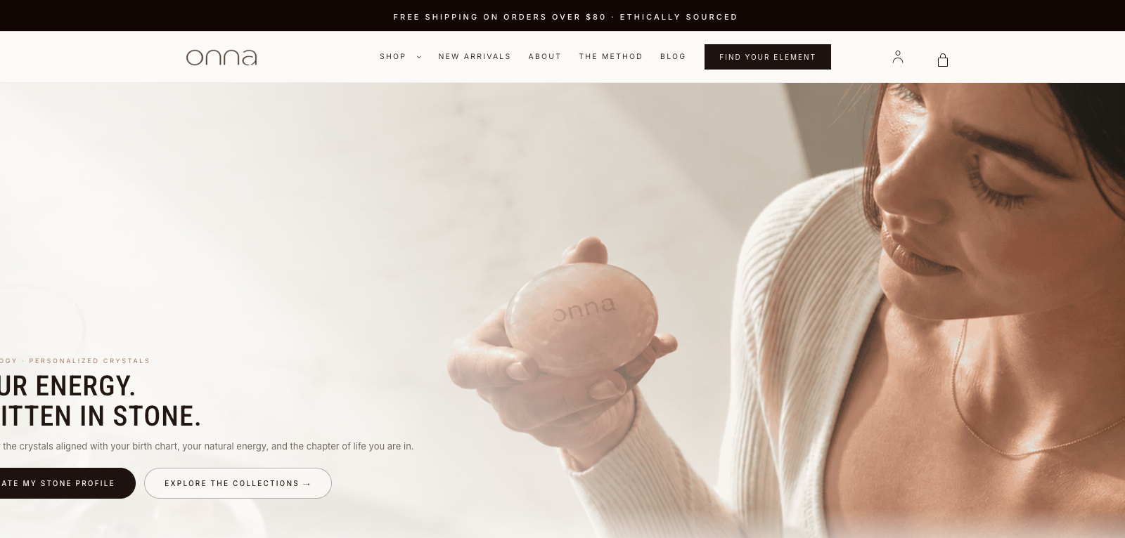 Onna Debuts as a Modern Energy Brand with Launch of Online Crystal Collection